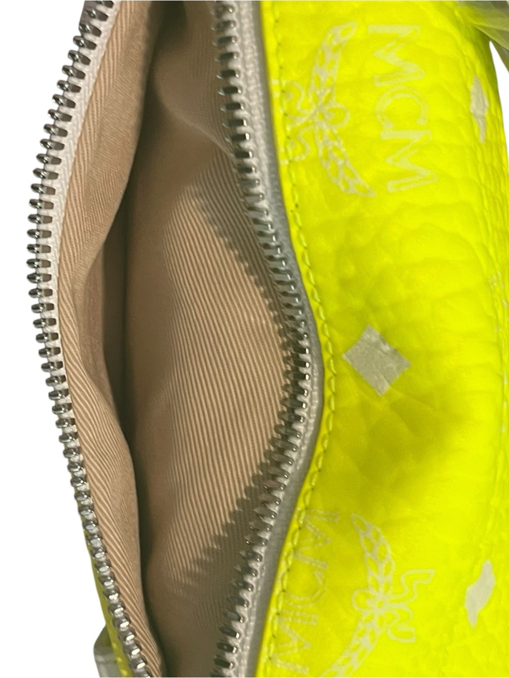 NWT MCM Visetos Vanity Neon Yellow Purse RARE Crossbody / Belt Bag - Picture 5 of 7
